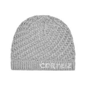 HAND EMBROIDERED KNIT BEANIE [GREY]