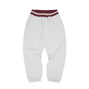 HMP STRIPE RIB SWEATPANT [LIGHT HEATHER]