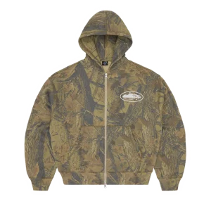 ISLAND PUFF PRINT ZIP HOODIE [FOREST CAMO]