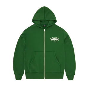ISLAND PUFF PRINT ZIP HOODIE [GREEN]