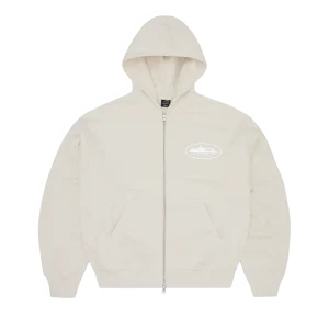ISLAND PUFF PRINT ZIP HOODIE [OFF WHITE]