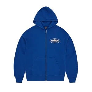 ISLAND PUFF PRINT ZIP HOODIE [WASHED ROYAL]